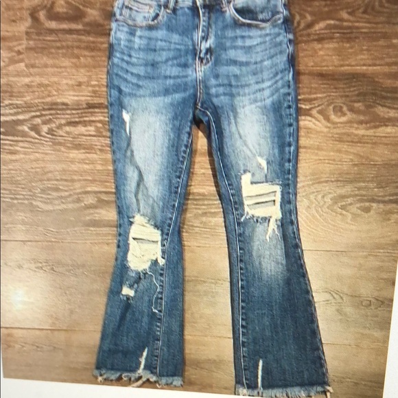 ❤️ RISEN HIGH RISE CROP FLARE JEANS, 2/3 (26) - Picture 1 of 1